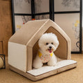 FrostCabin™ Cozy Dog House Bed for Private Rest